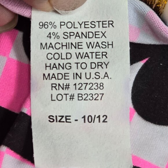 DG Girls Pink Checkered Good Vibes Graphic Tee Youth 10/12 - Picture 5 of 7